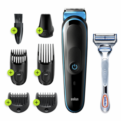 Braun 7in1 MGK3242 Beard Trimmer, Face Trimmer & Hair Clipper Home