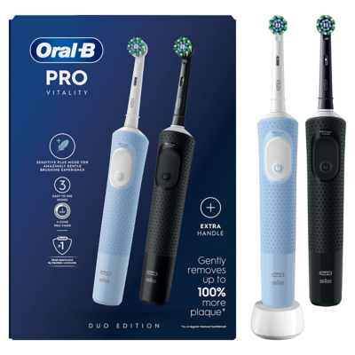 Oral B Oral-B Vitality Pro Black and Blue Electric Toothbrushes, Multi