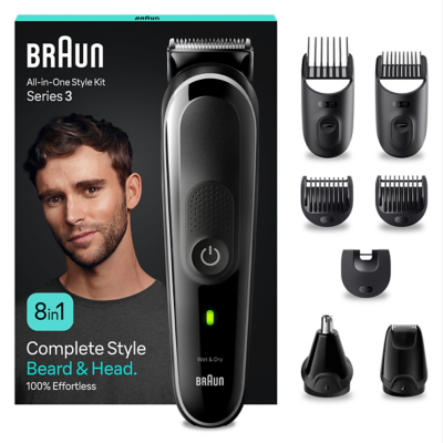 George BRAUN Series 3 MGK3440 8-in-1 Styling Kit - Black