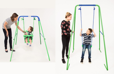 double swing set asda