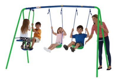 double swing set asda