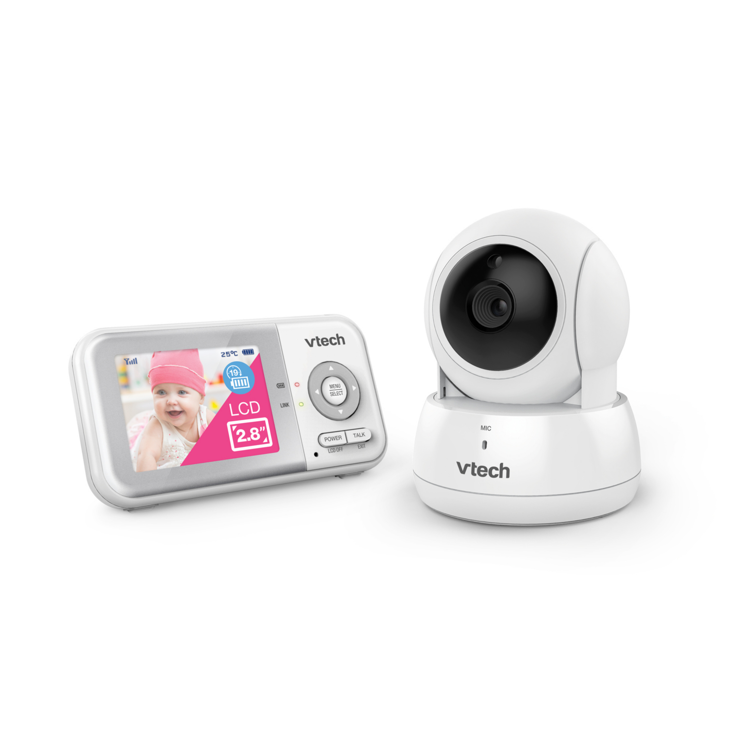Vtec White Vtech Vm923 2.8 Inch Video Pan & Tilt Baby Monitor