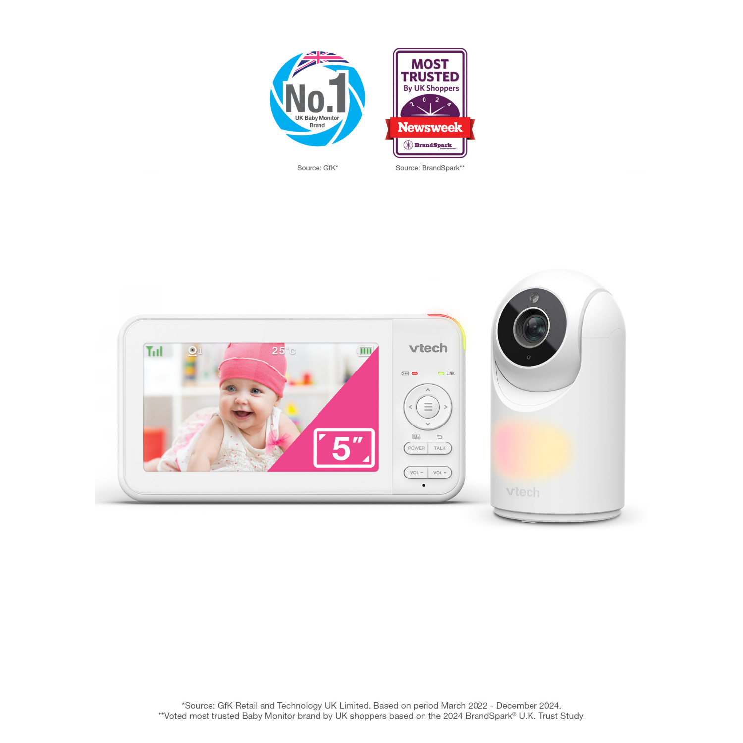Vtec White Vtech Video Monitor Night Light Vm5467
