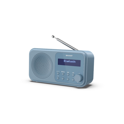 Sharp Dr-p420(bl) Tokyo Digital Radio Dab/Dab+ & Fm With Bluetooth - Blue, Blue