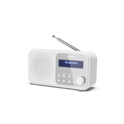 Sharp Dr-p420(wh) Tokyo Digital Radio Dab/Dab+ & Fm With Bluetooth - White, White