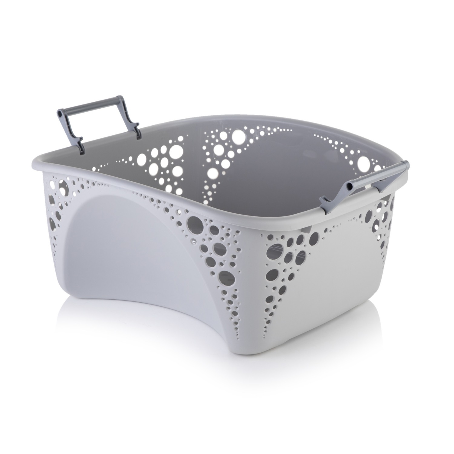 Minky Grey 40L Stackable Laundry Basket