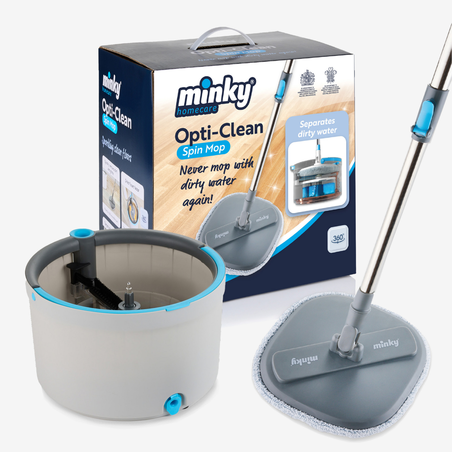 Minky Blue Spin Mop