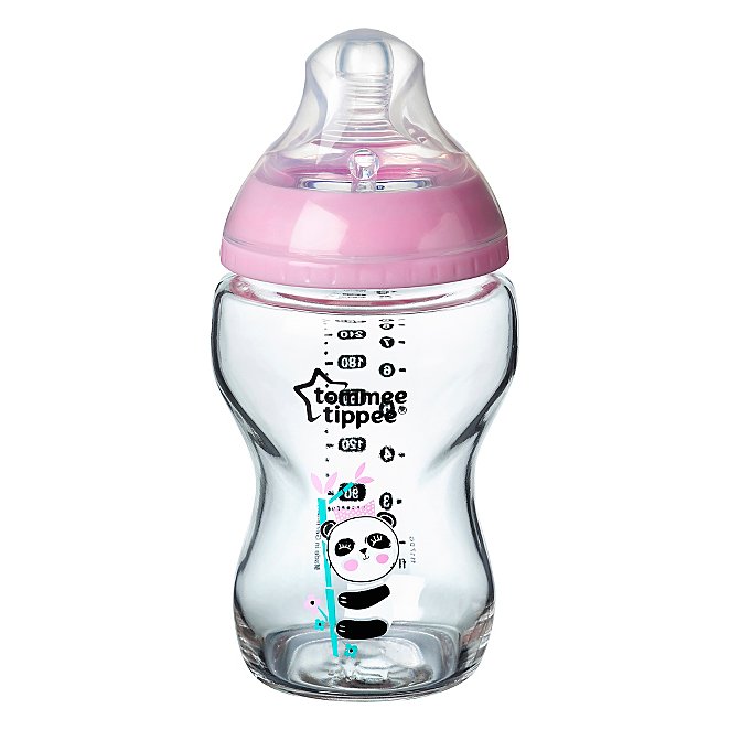 spel Dwingend pauze Tommee Tippee Closer to Nature Glass Baby Bottle, Pink, 250 ml | Baby |  George at ASDA