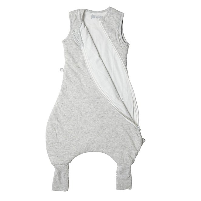 Grey Marl The Original Grobag Steppee 6-18m Baby Romper Suit Soft Cotton-Rich Fabric Tommee Tippee Baby Sleep Bag with Legs 0.2 Tog 