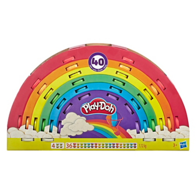 play doh rainbow learning