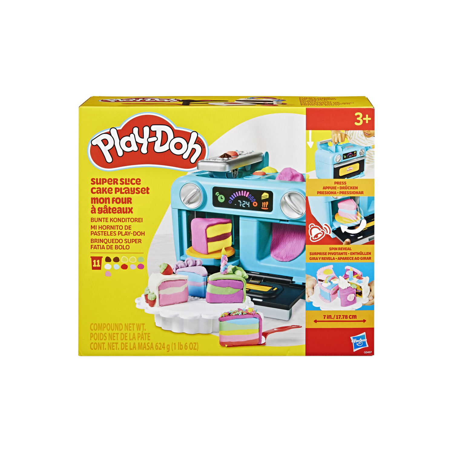 Play-Doh Super Slice Cake Play Kitchen Set, Arts & Crafts Toys for Kids 3+ - Image 5