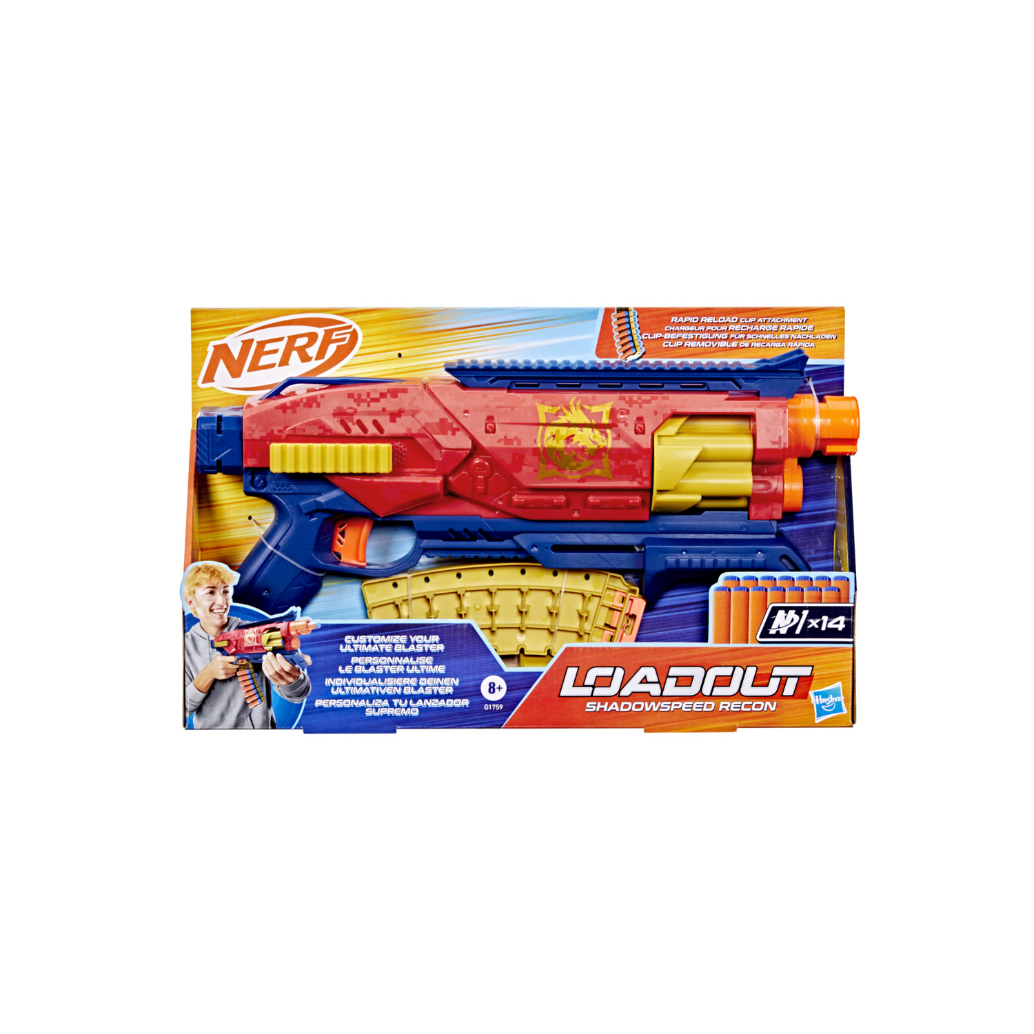 Hasbro Multi Nerf Loadout Shadowspeed Recon Blaster