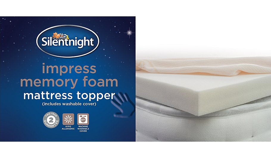 asda silentnight memory foam mattress topper