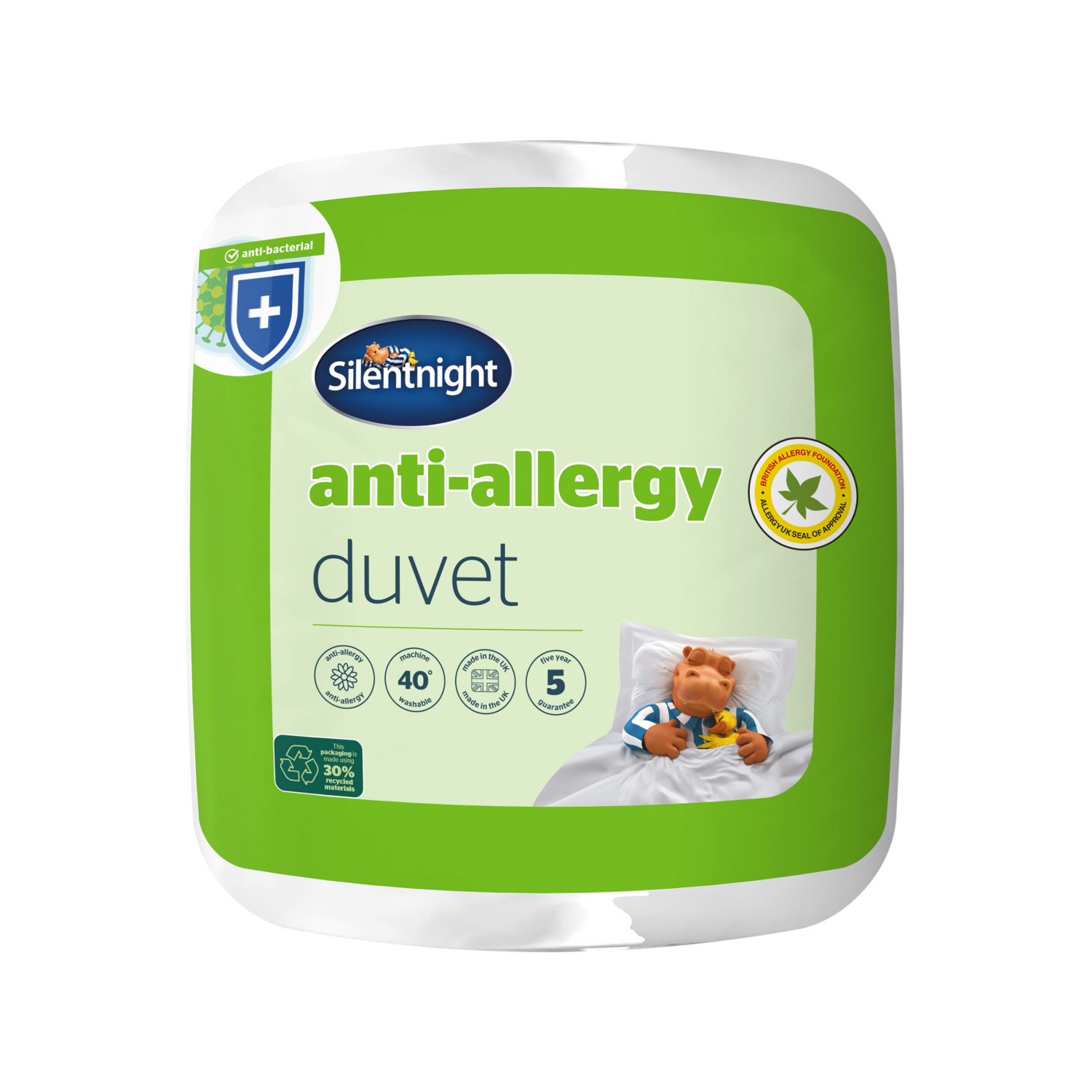 Silentnight White Anti-Allergy Duvet - 4.5 Tog
