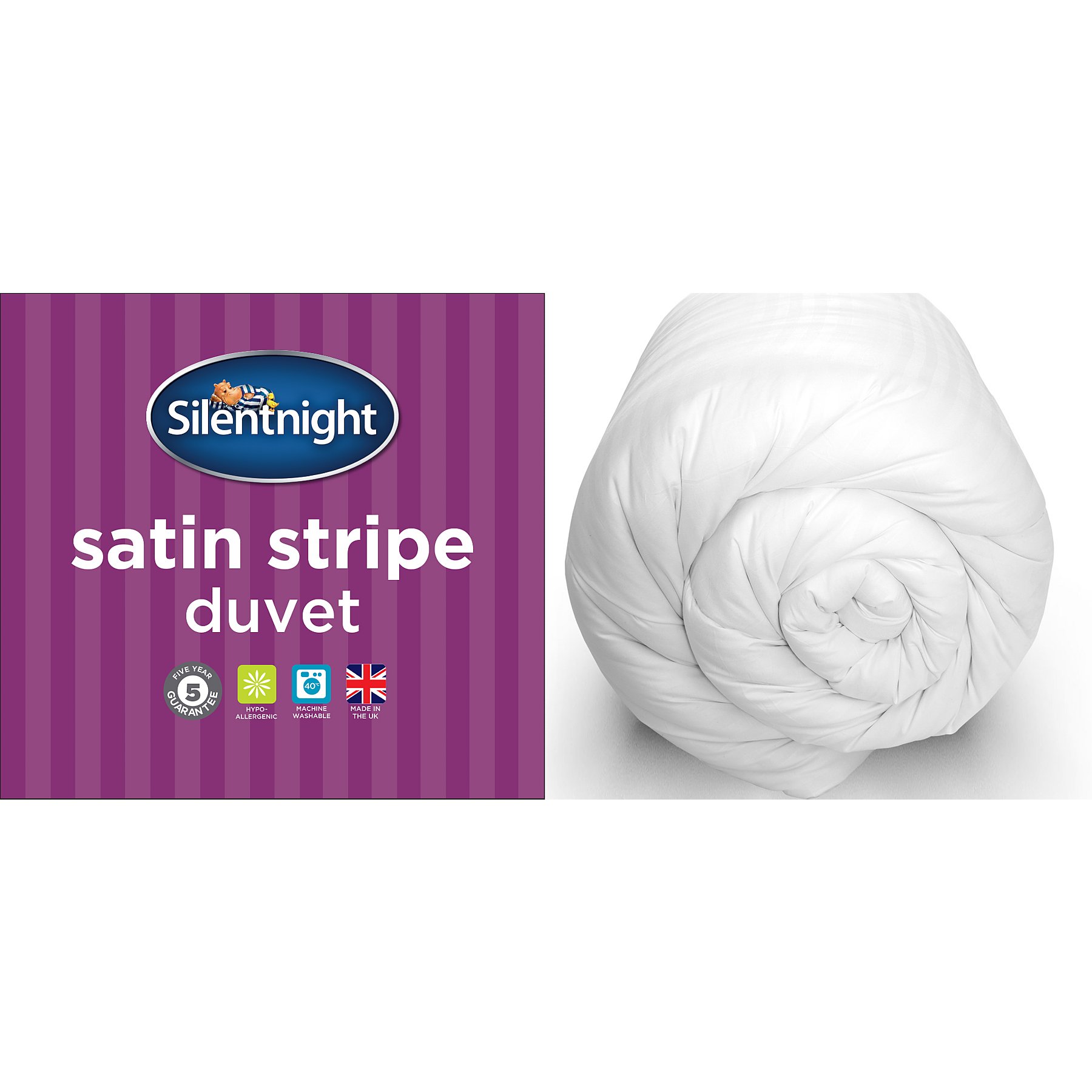 Silentnight Satin Stripe Duvet 13 5 Tog Home George