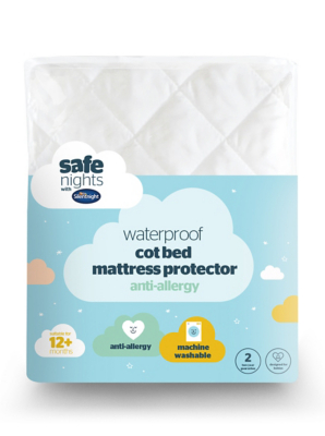 silent night waterproof mattress protector cot bed