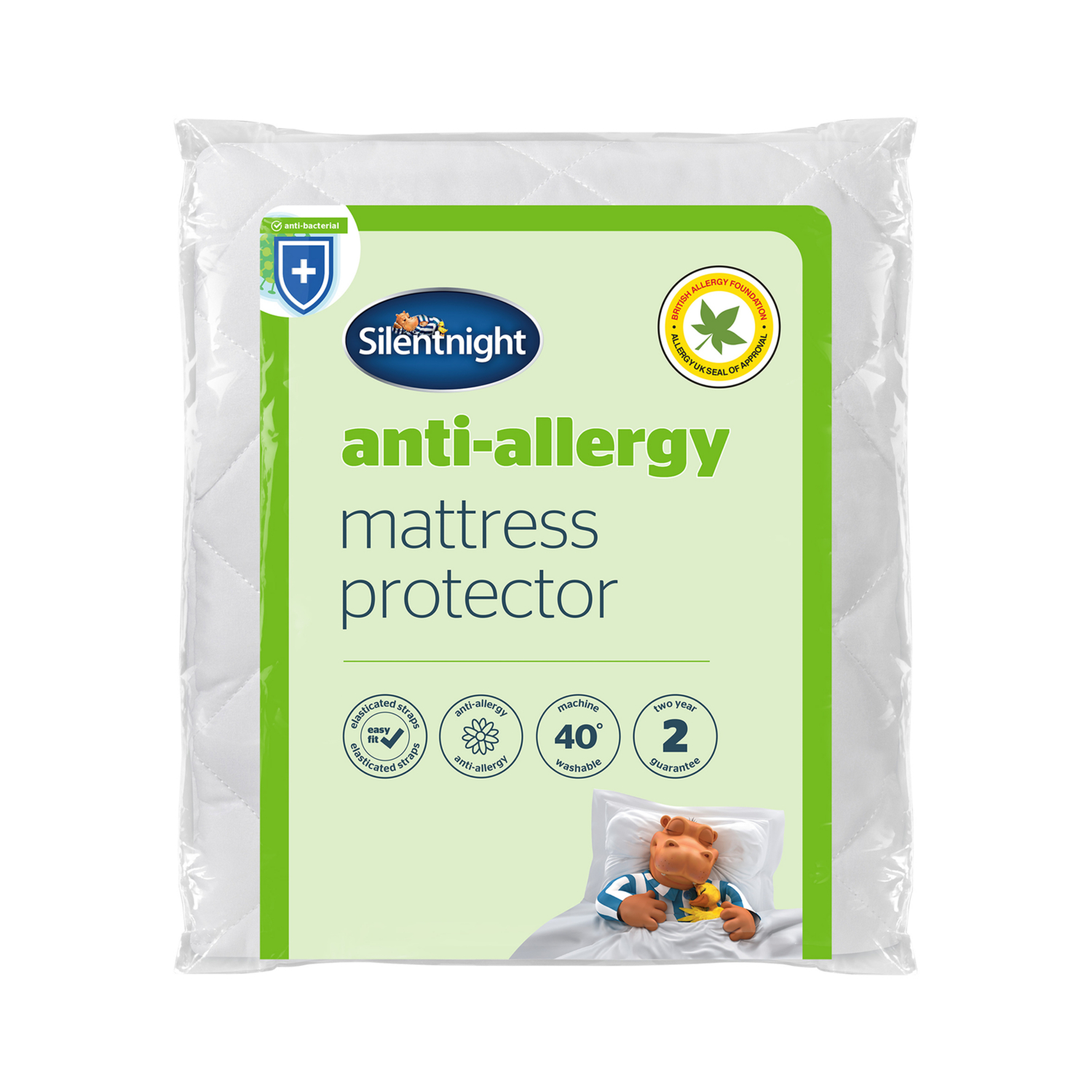 Silentnight White Anti-Allergy Mattress Protector