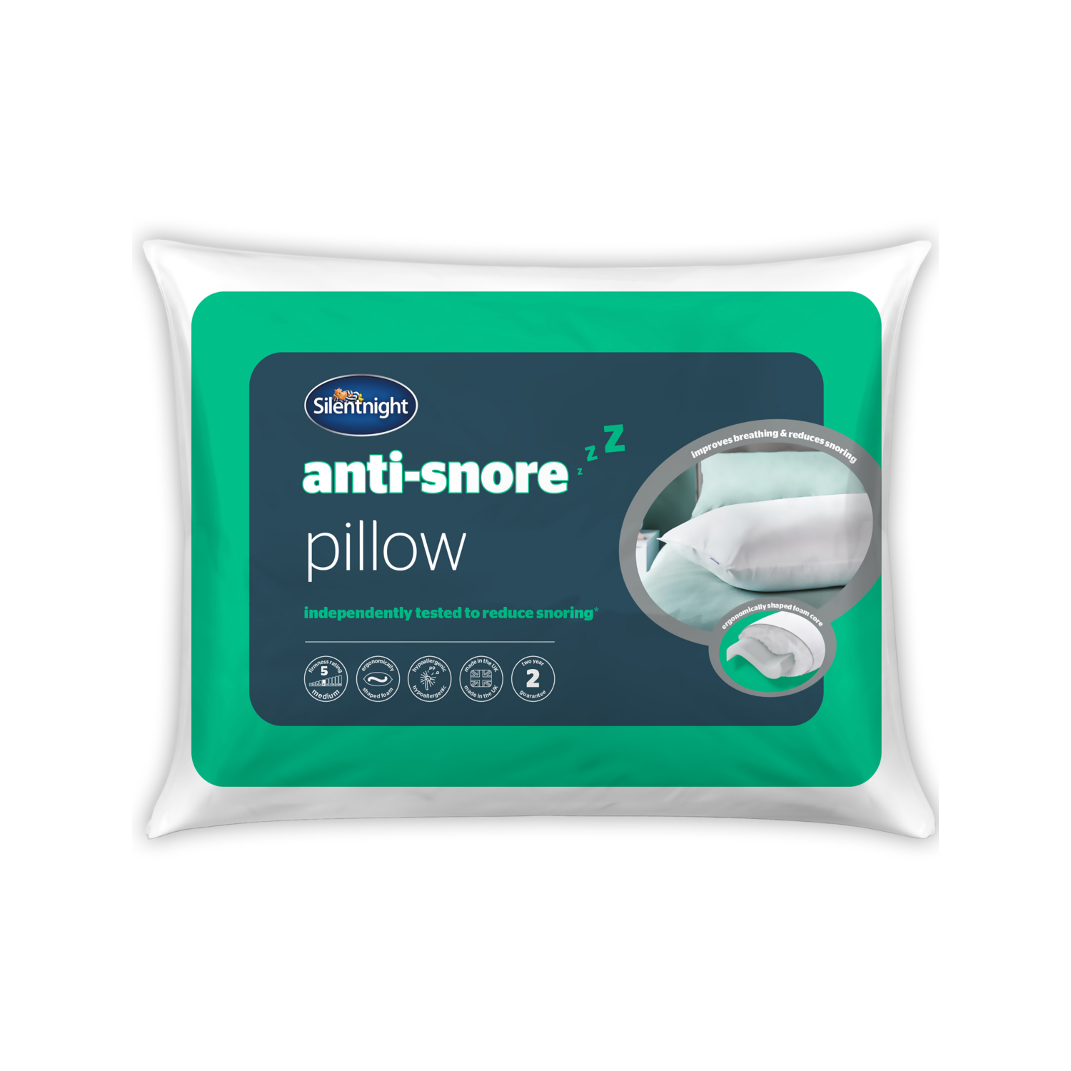 Silentnight White Anti-Snore Pillow