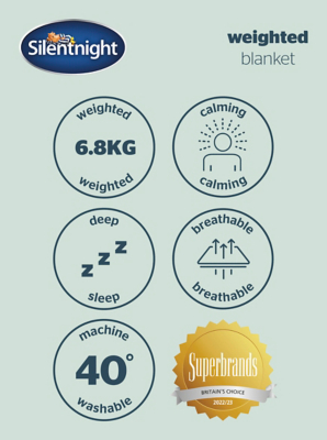 Silentnight Wellbeing Collection Weighted Blanket - 6.8kg | Home | George  at ASDA