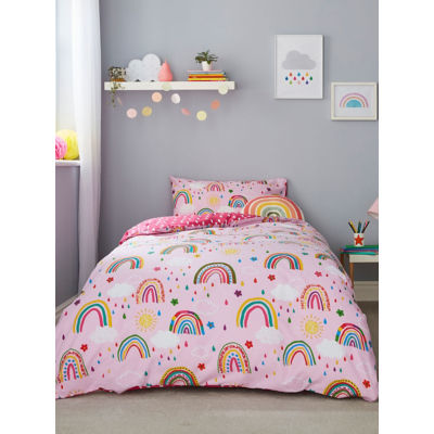 George Silentnight Healthy Growth Rainbow Duvet Set - Pink