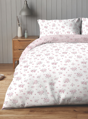 Silentnight Cotton Rich Reversible Duvet Set Floral Home at ASDA