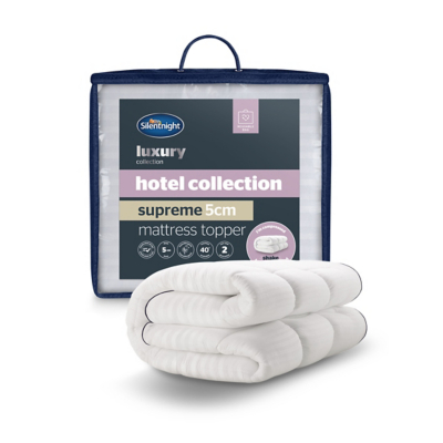 George Silentnight Hotel Collection 5cm Mattress Topper - White