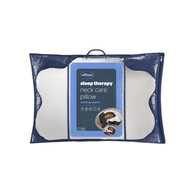 George Silentnight Sleep Therapy Neck Care Support Pillow - Blue & White