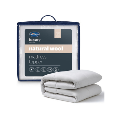 George Silentnight Natural Wool Collection Mattress Topper - White