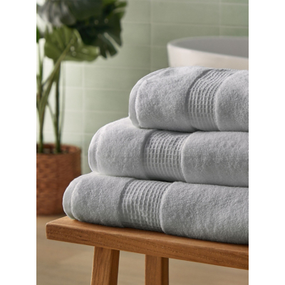 George Silentnight Grey Luxury Cotton Waffle Towel Range