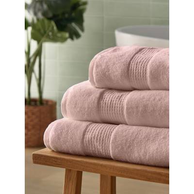 George Silentnight Pink Luxury Cotton Waffle Towel Range
