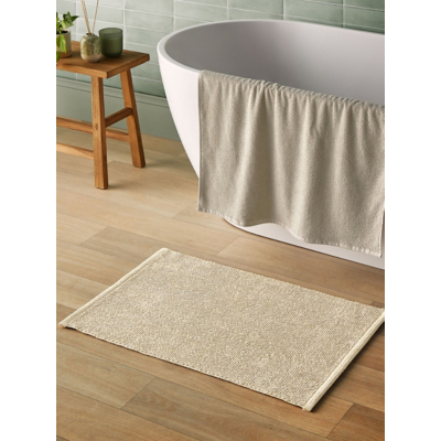 George Silentnight Natural Textured Knot Bath Mat - Natural