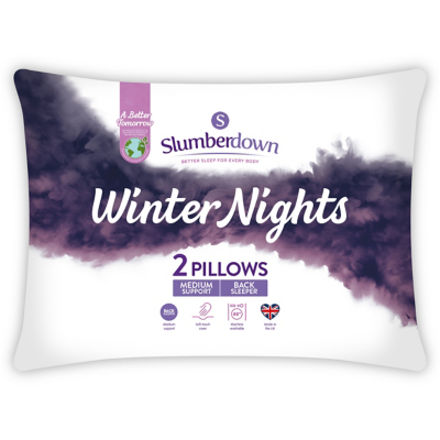 Slumberdown Winter Nights Medium Pillow pair Home at ASDA