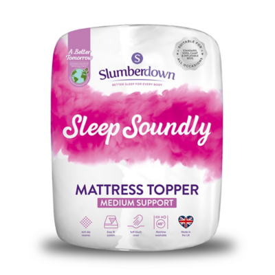 Slumberdown Sleep Soundly Rebound Mattress Topper in White | Size: Single