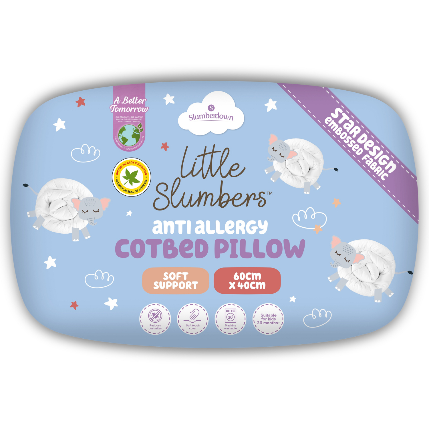 George White Little Slumbers Soft Cot Bed Pillow