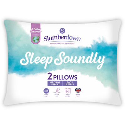 Slumberdown Sleep Soundly Medium Pillow pair Home at ASDA