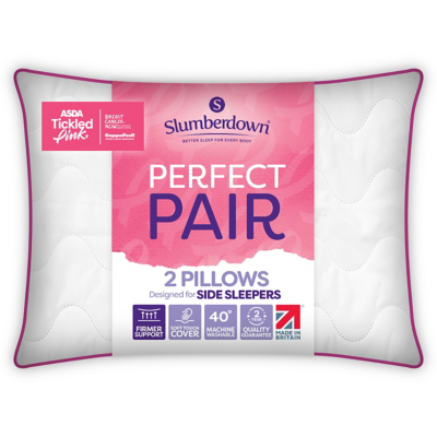 George Slumberdown Tickled Pink Perfect Pillows - White