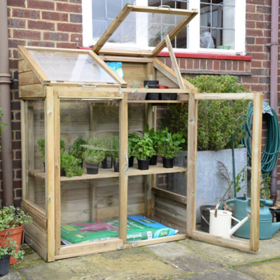 George Forest Garden Mini Greenhouse - Timber