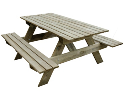 Forest Garden Rectangular Picnic Table Small Outdoor Garden