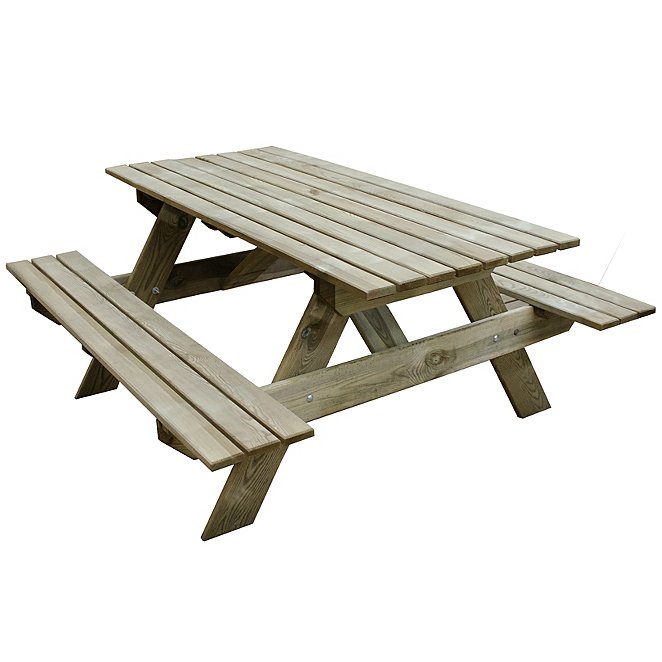 Forest Garden Rectangular Picnic Table Small Outdoor Garden