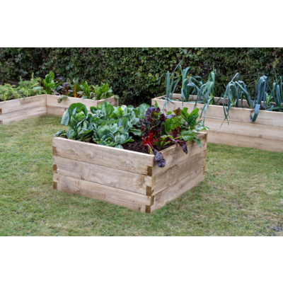 George Forest Garden Caledonian Square Raised Bed 90 x 90cm - Timber
