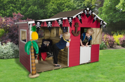 wooden multiplay playhouse