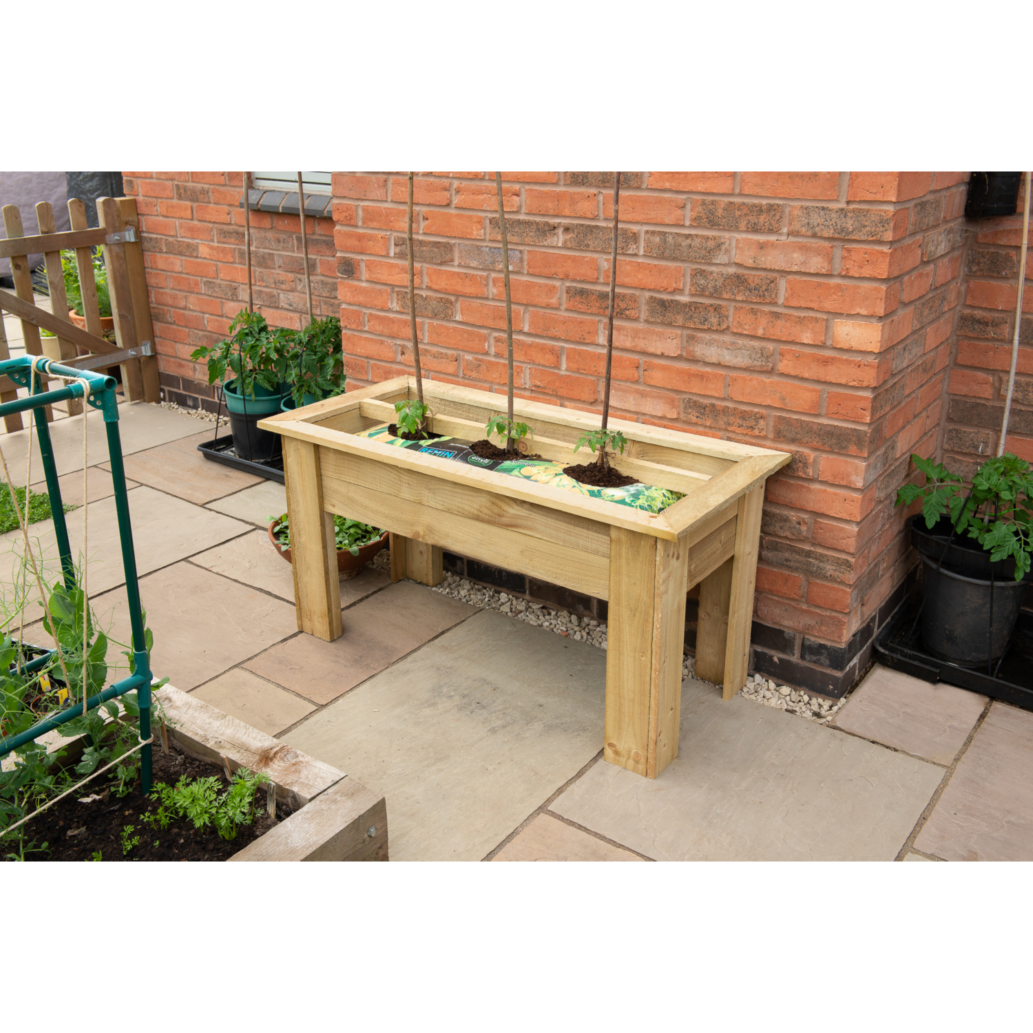 Forest Garden Timber Grow Bag Tray Container - 1M
