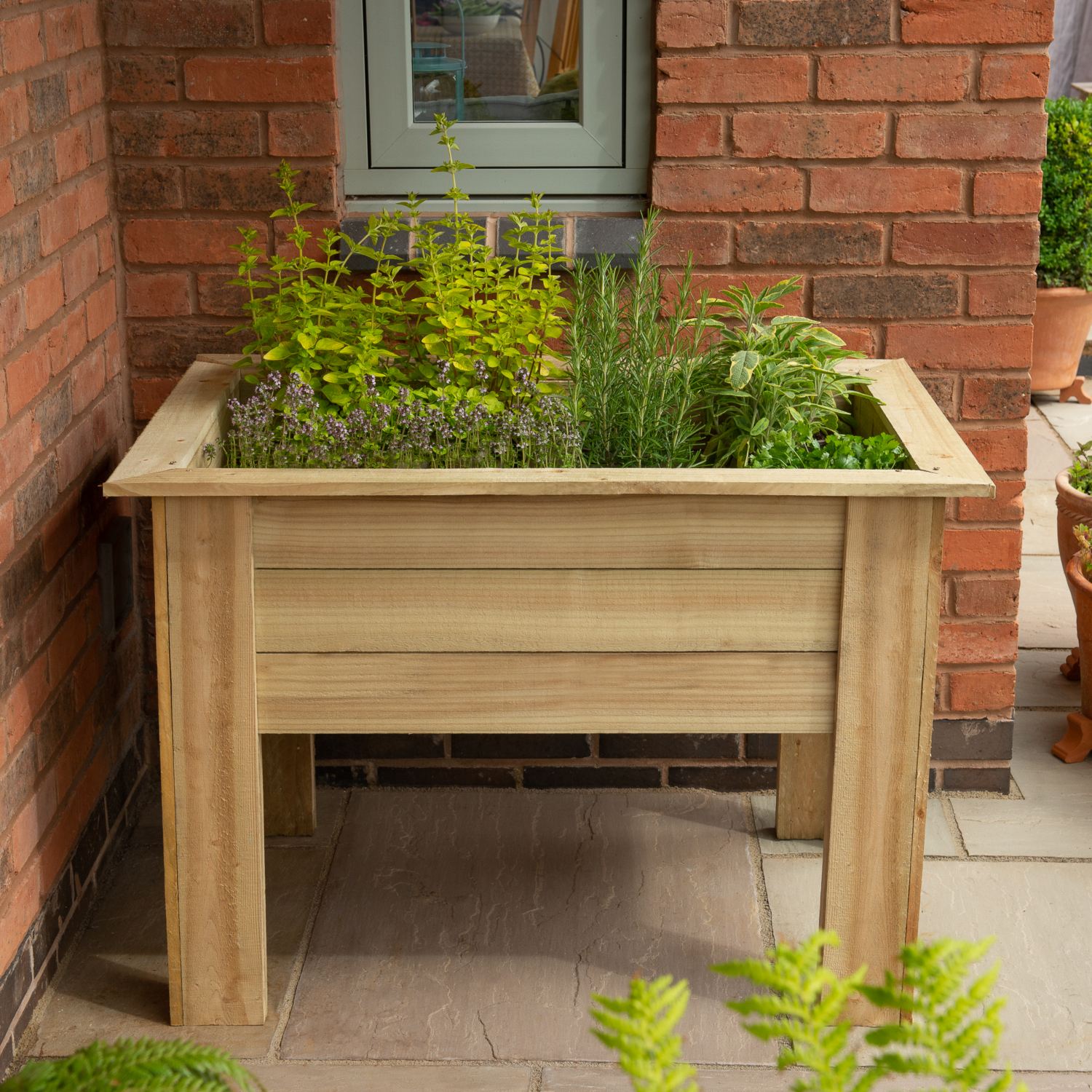 Forest Garden Timber Kitchen Garden Planter - 1M