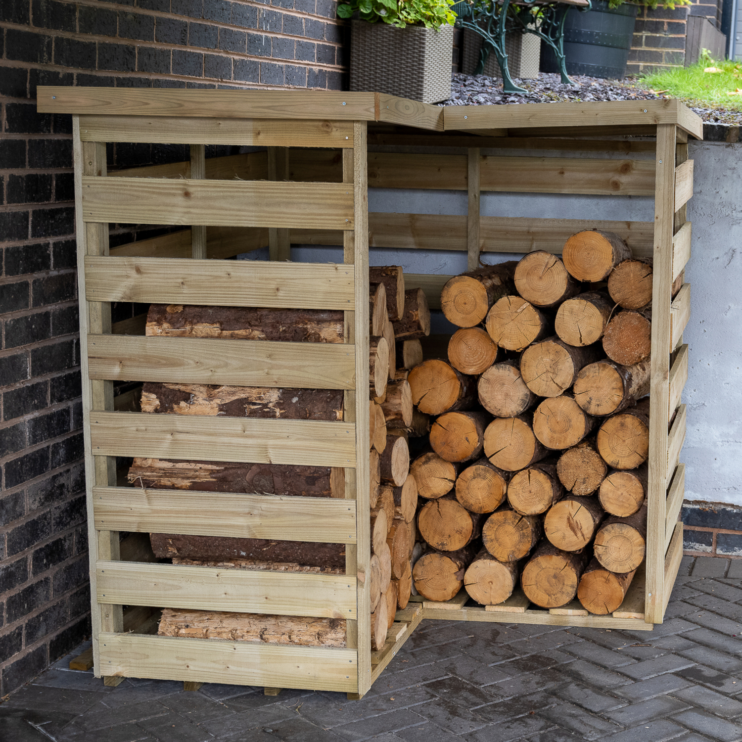 Forest Garden Timber Corner Log Store