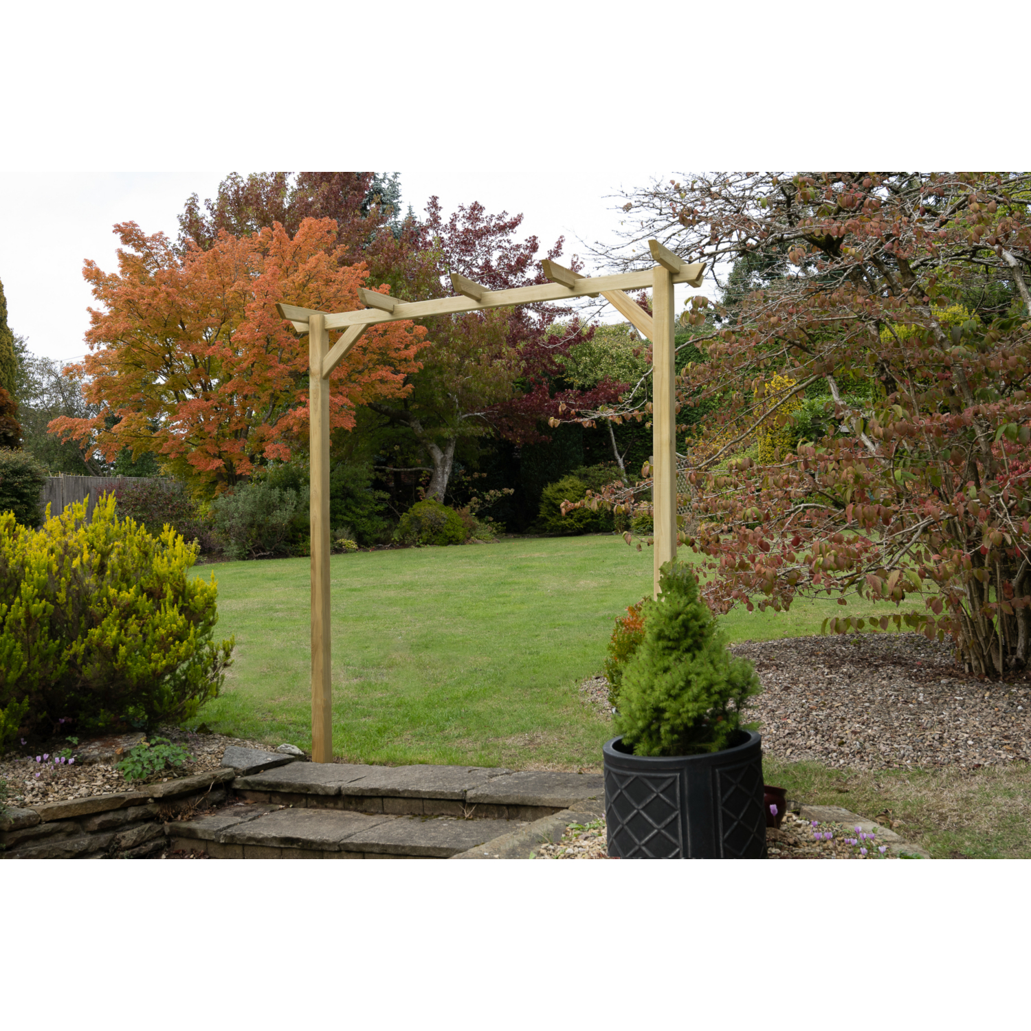 Forest Garden Timber Hanbury Flat Top Arch