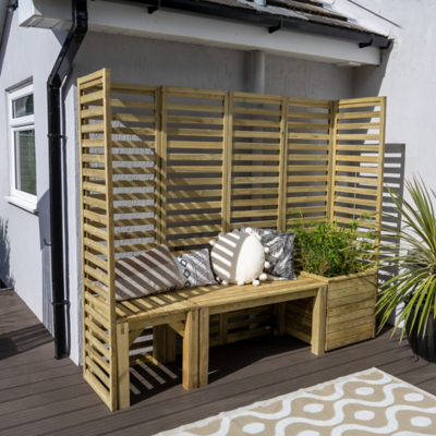 6'9 x 1'9 Forest Modular Wooden Garden Seating Set Number 2 (2.06m x 0.53m)