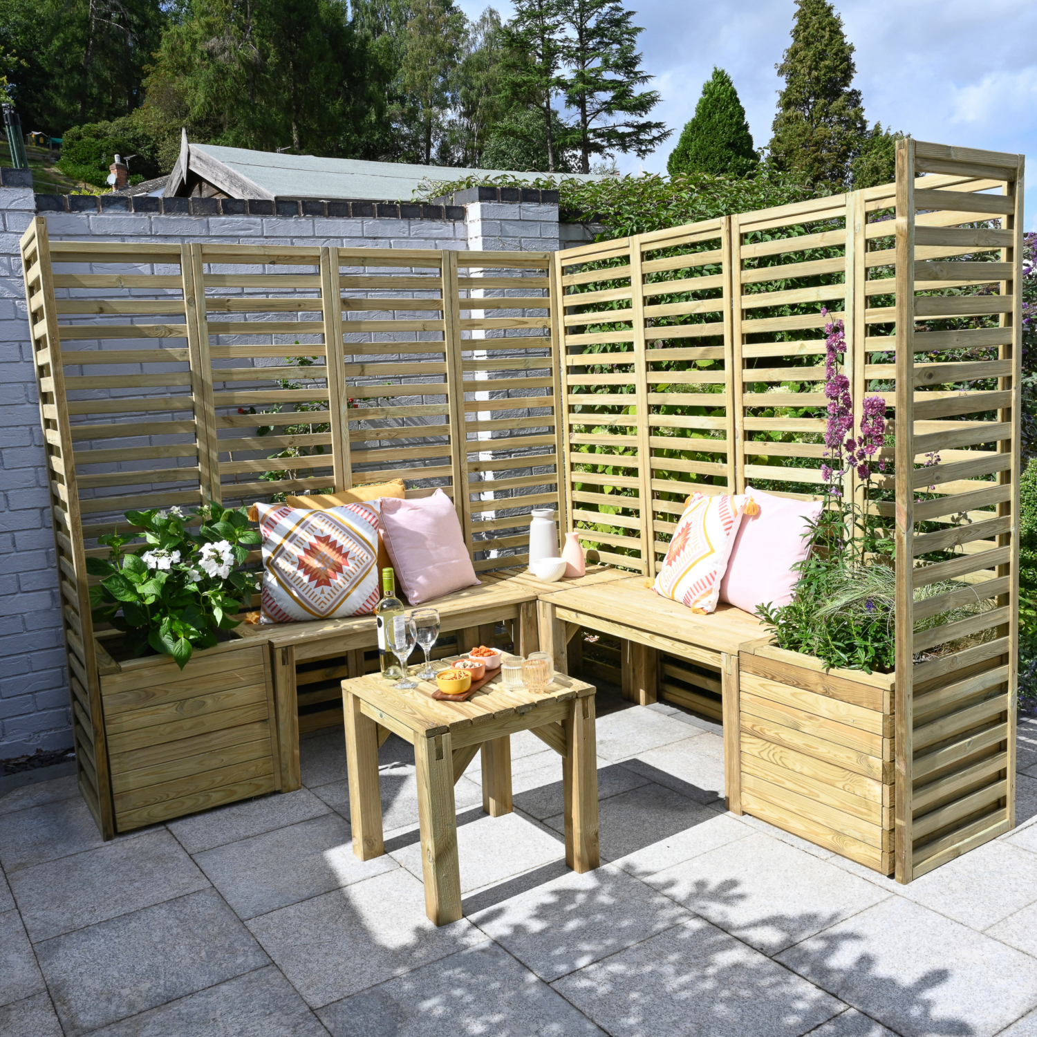 Forest Garden Timber Modular Seating Option 3