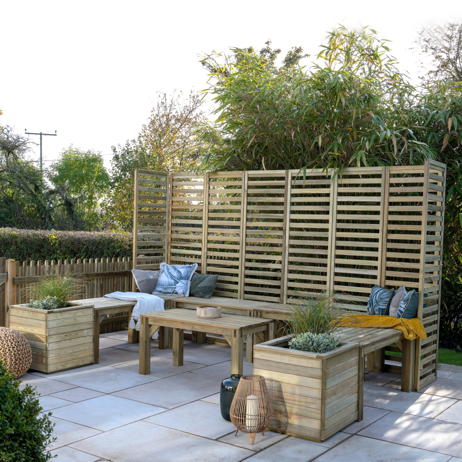 Forest Garden Natural Modular Seating Option 4