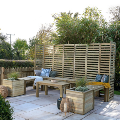10' x 6'8 Forest Modular Wooden Garden Seating Set Number 4 (3.06m x 2.03m)