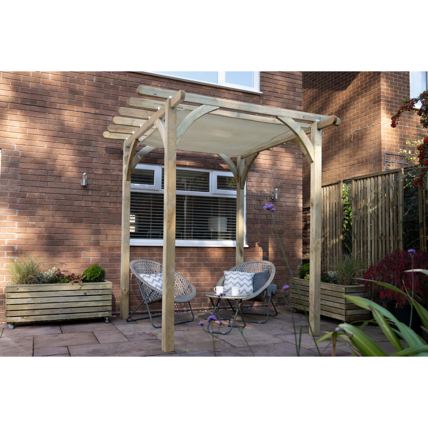 Forest Garden Brown Ultima Pergola - 2.4 X 2.4M